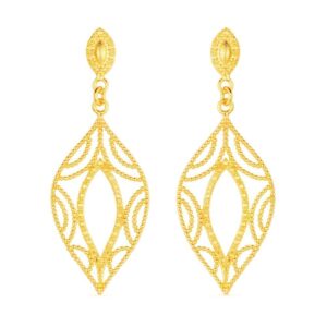 Brinco Dourado Folha de Gala